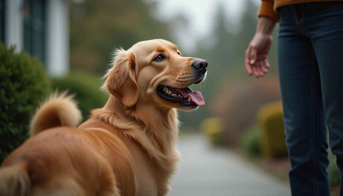 A dog on a walk — Dog Knee Brace Fitting in Tacoma, WA