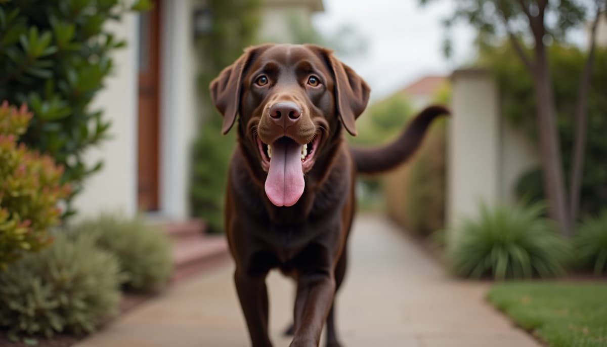 A dog on a walk — Dog Knee Brace Fitting in Vallejo, CA