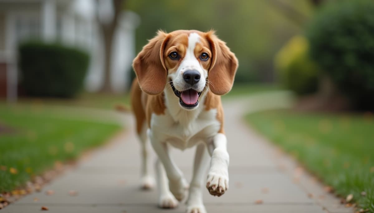 A dog on a walk — Dog Knee Brace Fitting in Virginia Beach, VA