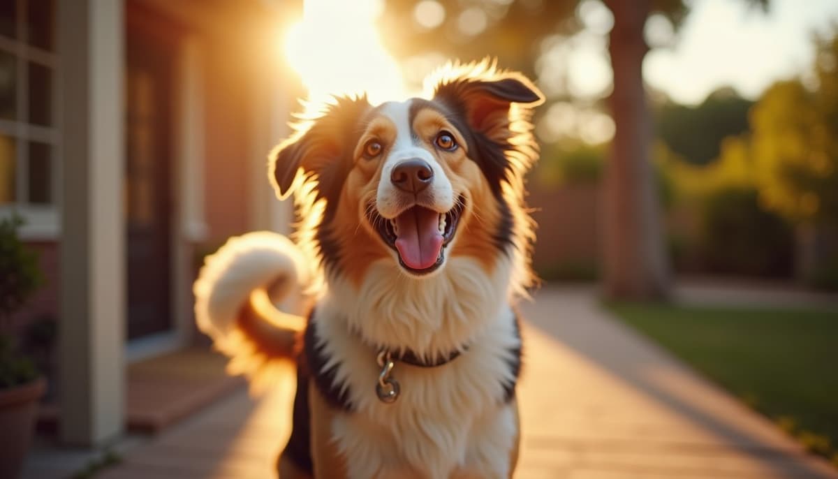 A dog on a walk — Dog Knee Brace Fitting in Wilmington, DE