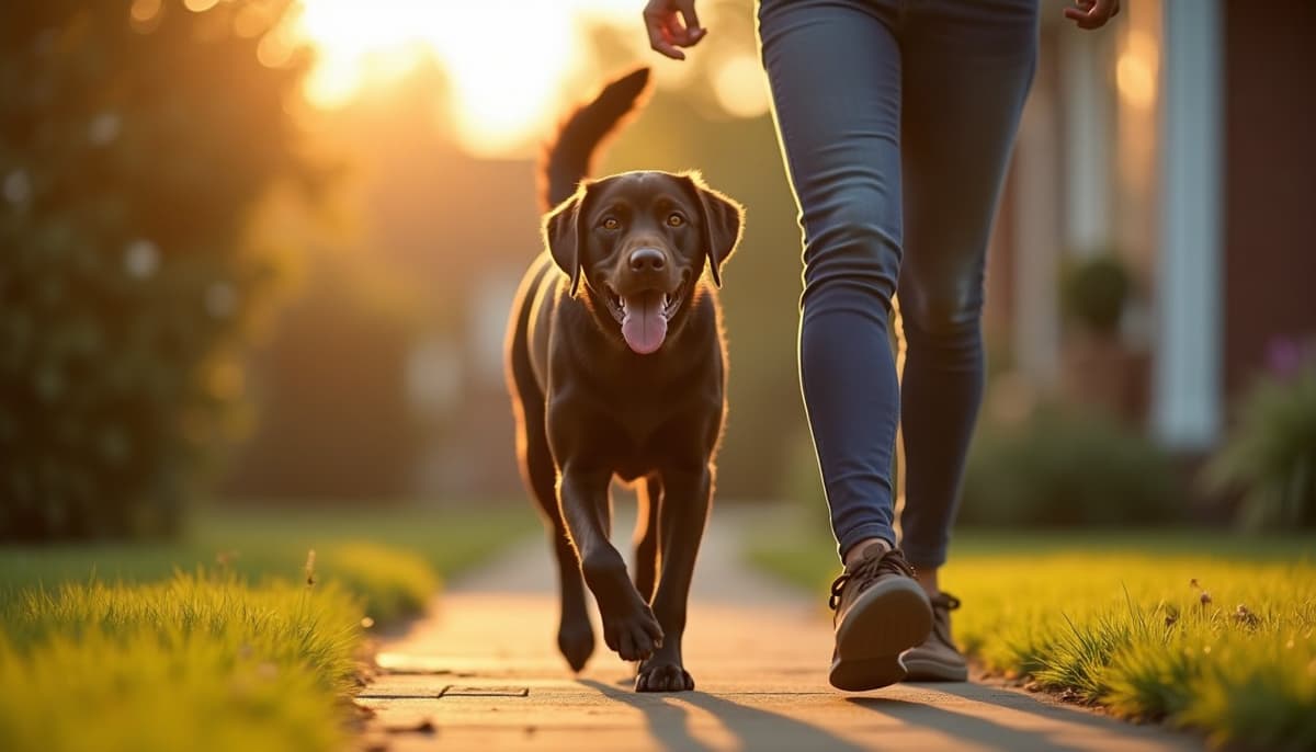 A dog on a walk — Dog Peptides in Louisville, KY