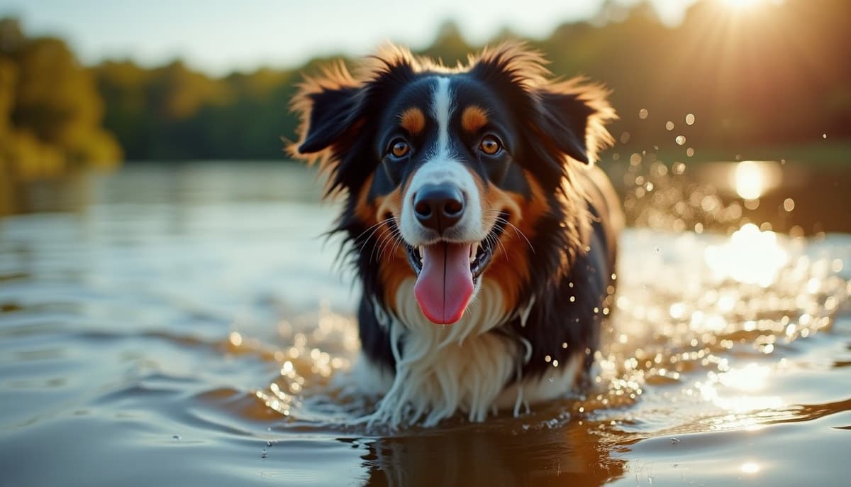 A dog on a walk — Dog Physical Therapy in Baltimore, MD