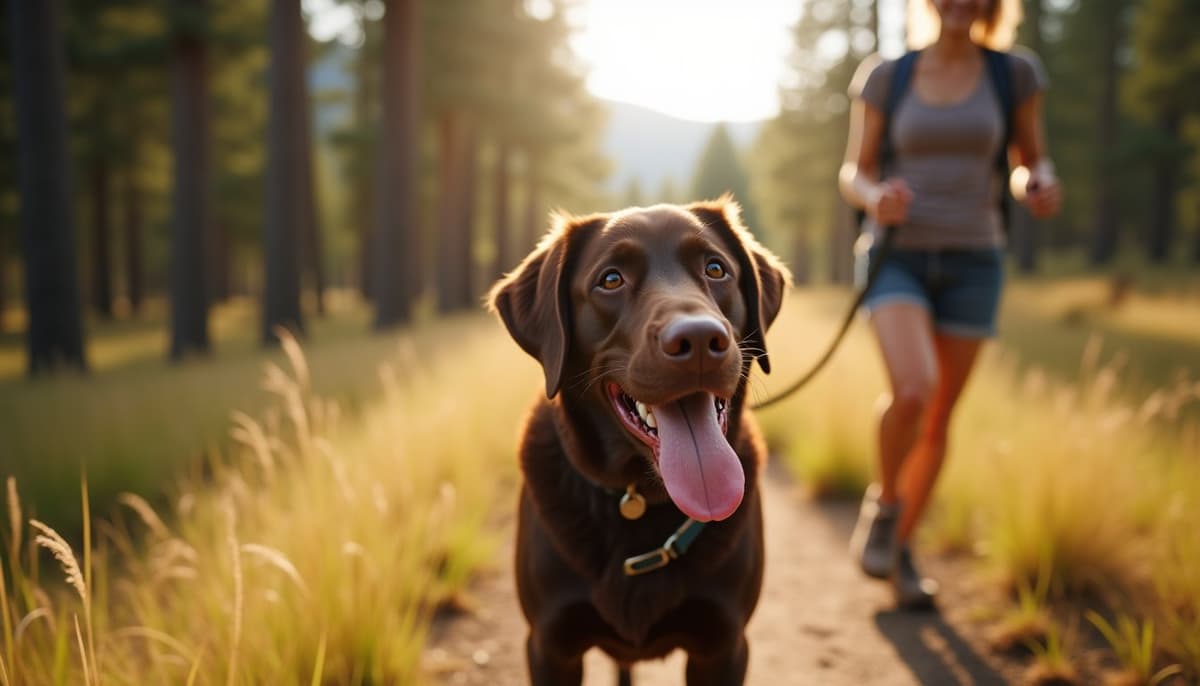 A dog on a walk — Dog Physical Therapy in Billings, MT