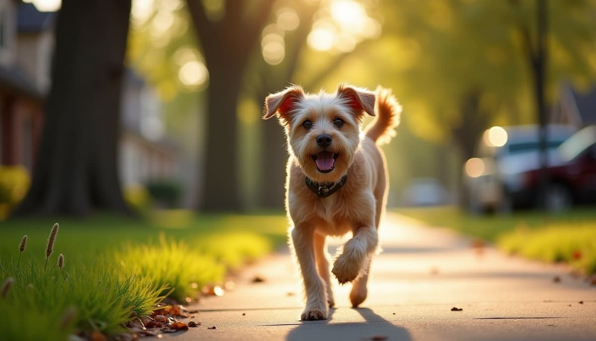 A dog on a walk — Dog Physical Therapy in Buffalo, NY