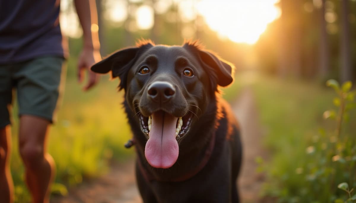 A dog on a walk — Dog Physical Therapy in Cape Coral FL