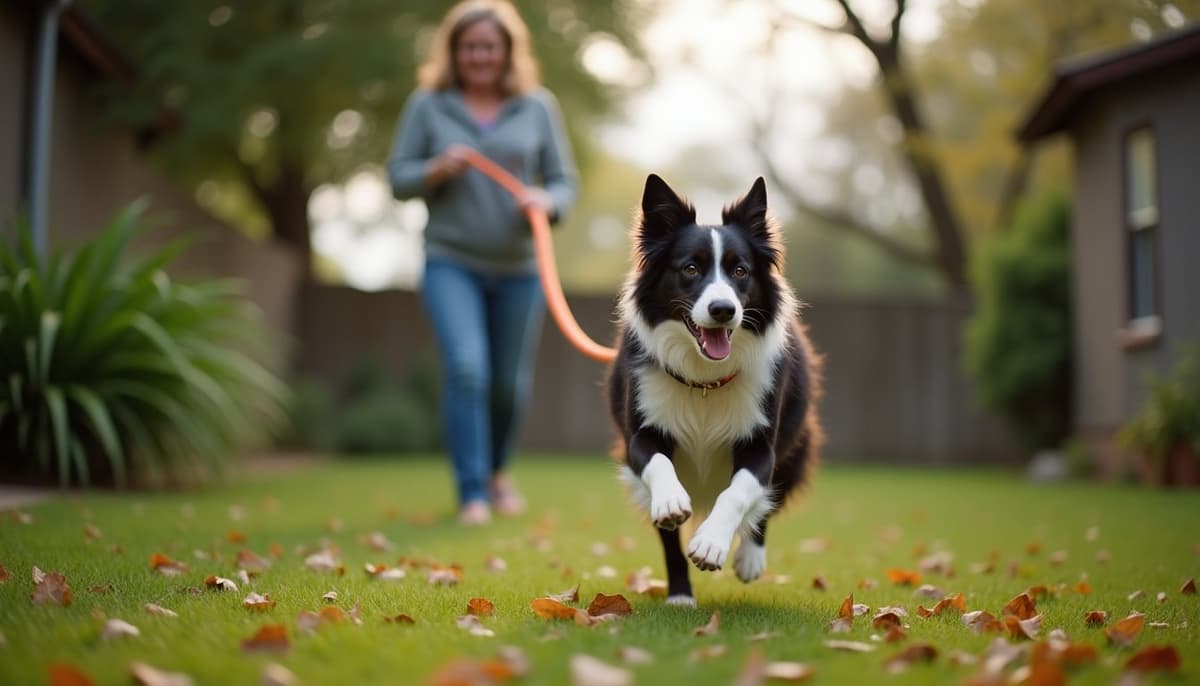 A dog on a walk — Dog Physical Therapy in Corpus Christi TX