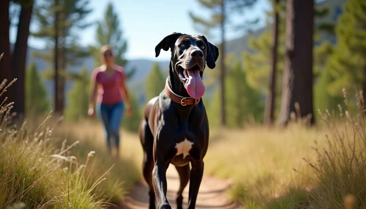 A dog on a walk — Dog Physical Therapy in Costa Mesa CA