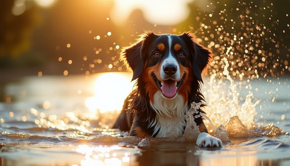 A dog on a walk — Dog Physical Therapy in Denver, CO