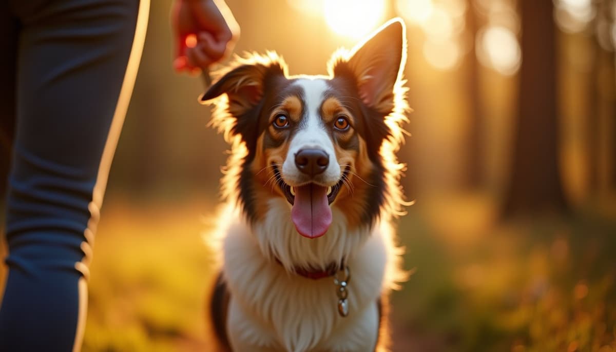 A dog on a walk — Dog Physical Therapy in Detroit, MI