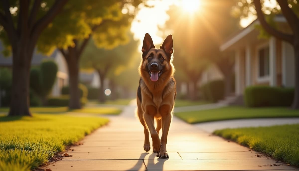 A dog on a walk — Dog Physical Therapy in Downey, CA
