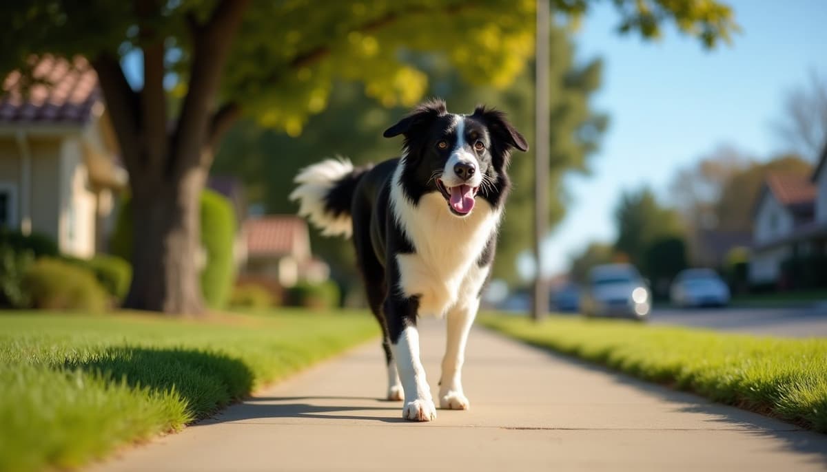 A dog on a walk — Dog Physical Therapy in Escondido, CA