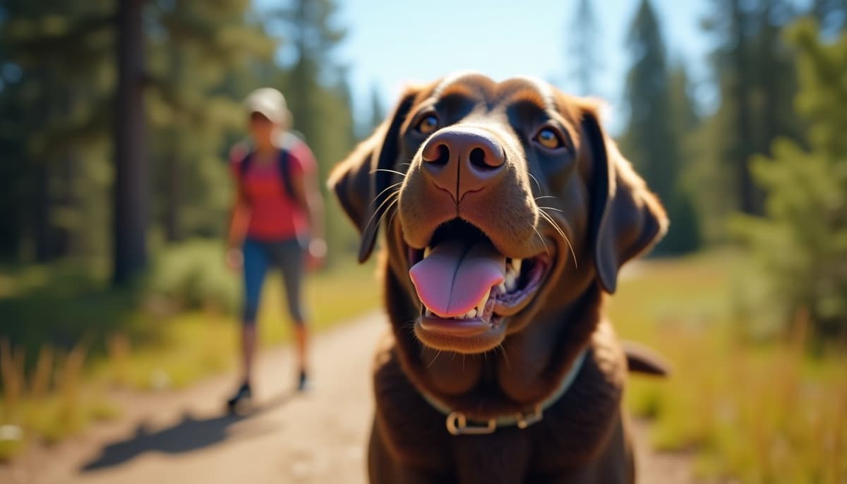 A dog on a walk — Dog Physical Therapy in Henderson, IL