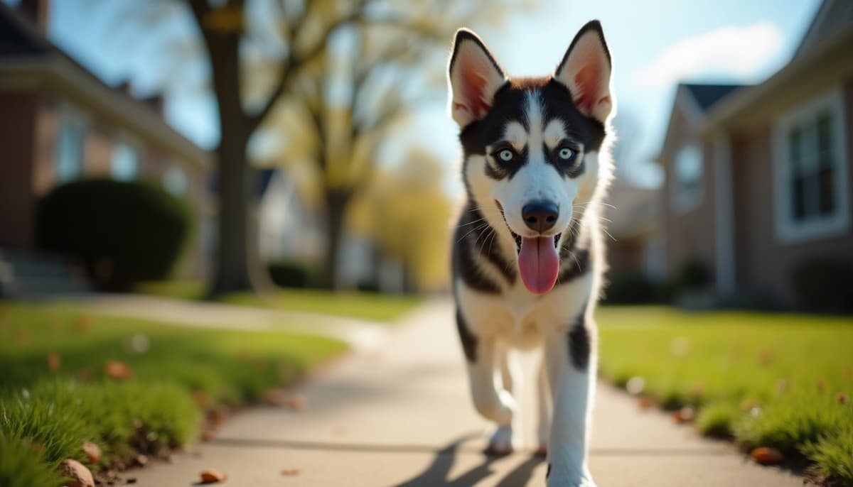 A dog on a walk — Dog Physical Therapy in Indianapolis, IN