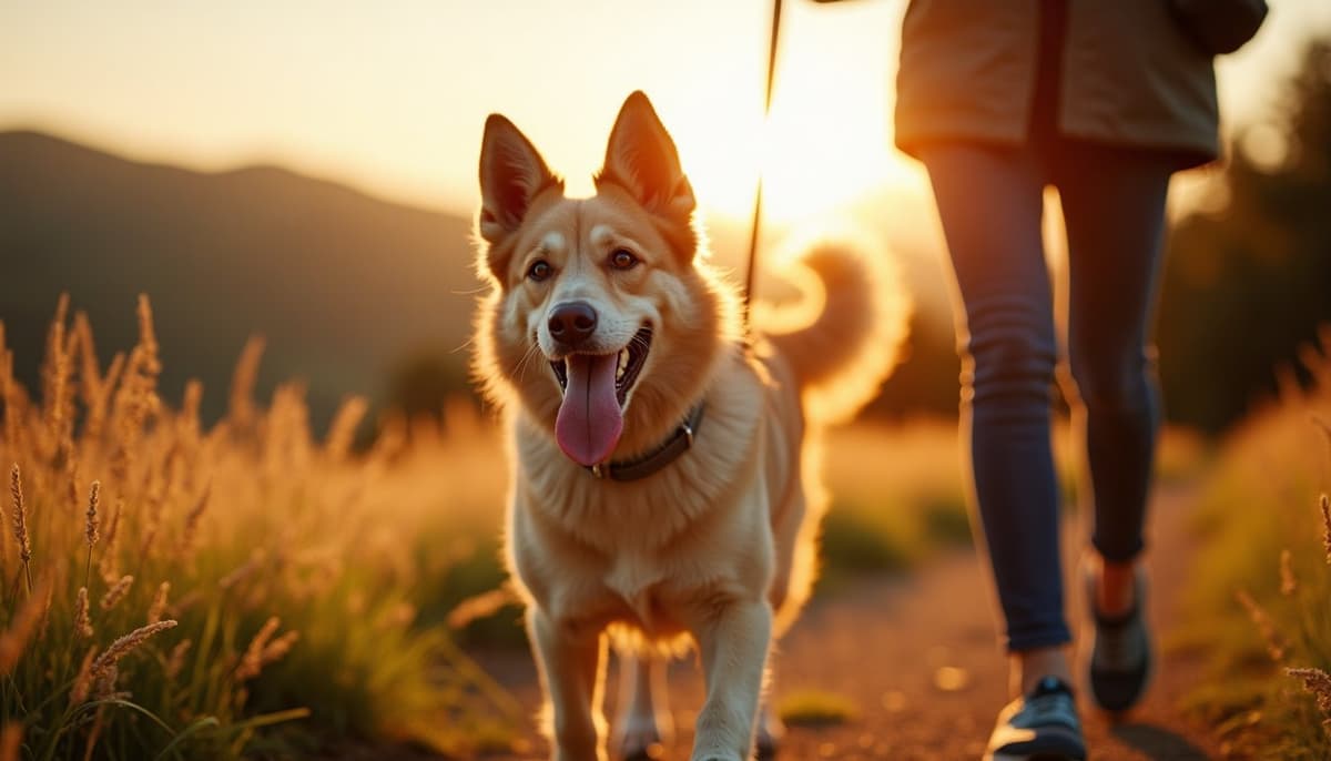 A dog on a walk — Dog Physical Therapy in Memphis, TN