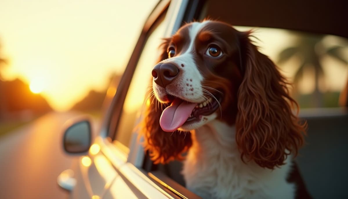 A dog on a walk — Dog Physical Therapy in Miami, FL
