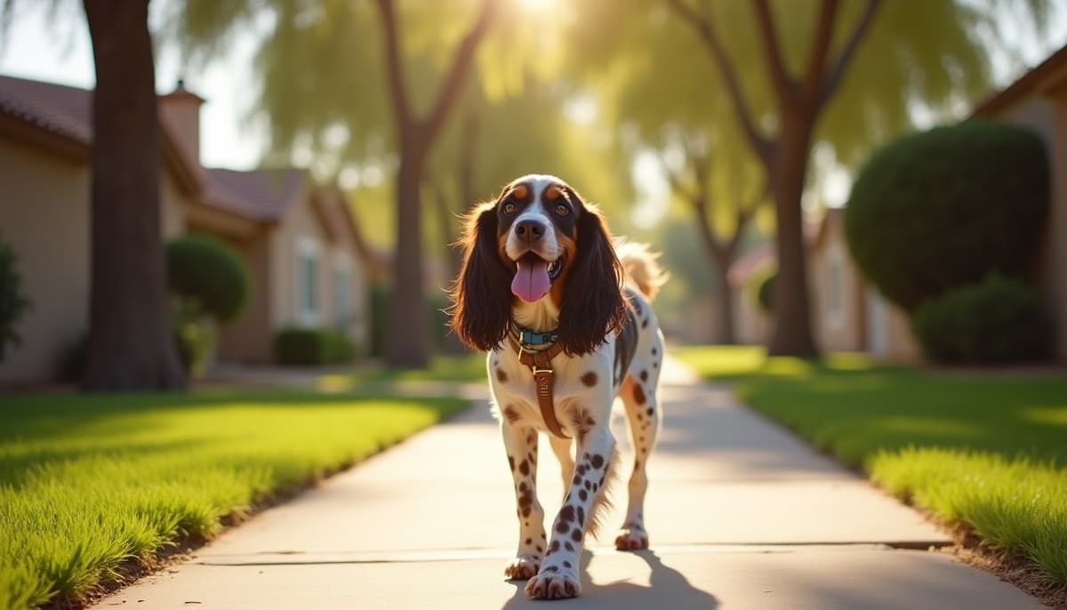 A dog on a walk — Dog Physical Therapy in Phoenix, AZ