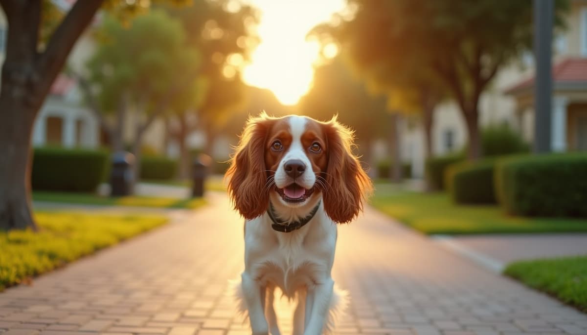 A dog on a walk — Dog Physical Therapy in Port Saint Lucie, FL