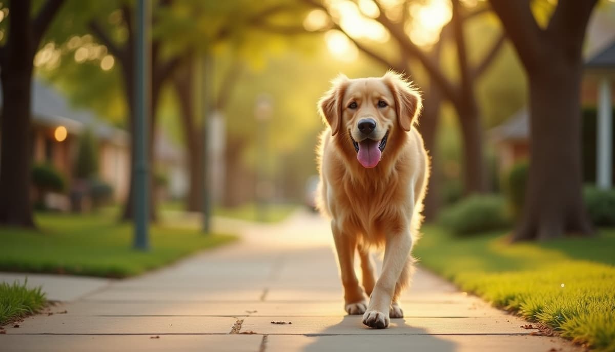 A dog on a walk — Dog Physical Therapy in Wichita Falls, TX
