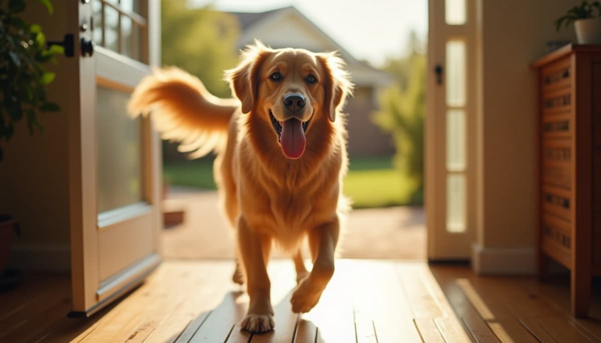 A dog on a walk — Dog Stem Cell Therapy Cost in Austin, TX