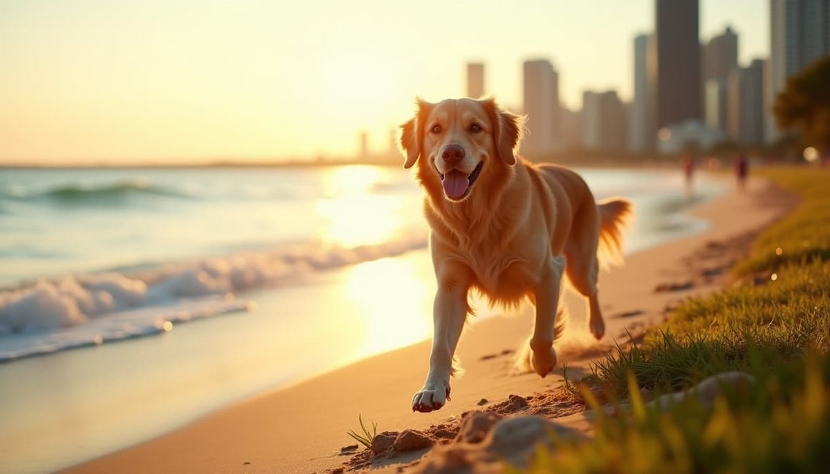 A dog on a walk — Dog Stem Cell Therapy Cost in Chicago, IL