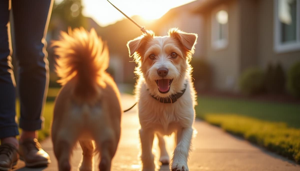 A dog on a walk — Dog Stem Cell Therapy Cost in Hayward CA