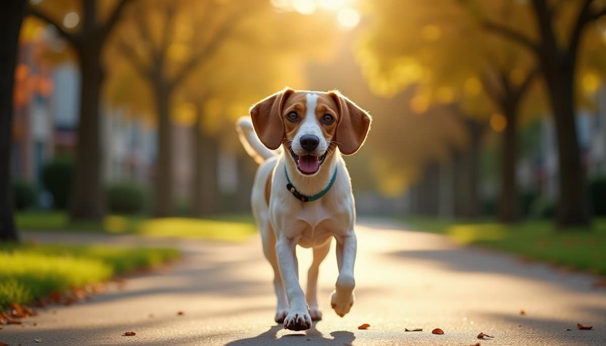 A dog on a walk — Dog Stem Cell Therapy Cost in Little Rock, AR