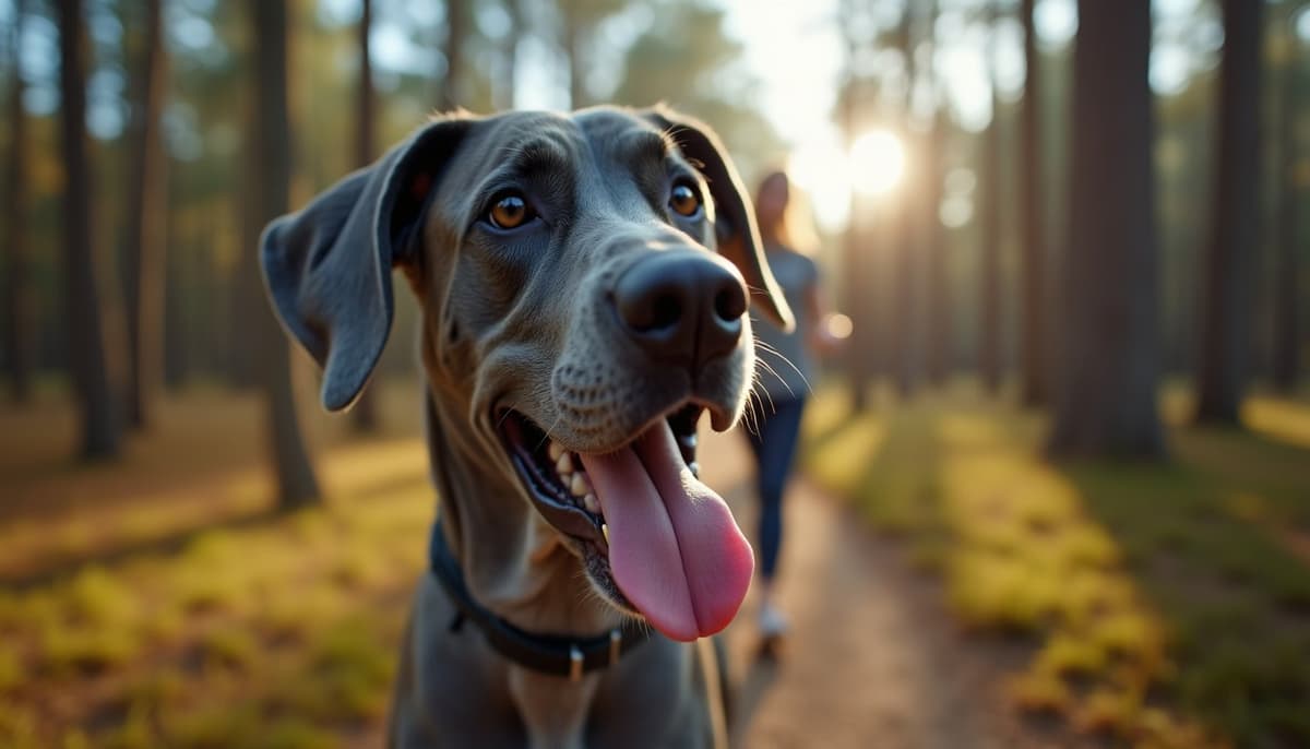 A dog on a walk — Dog Stem Cell Therapy Cost in Macon, GA