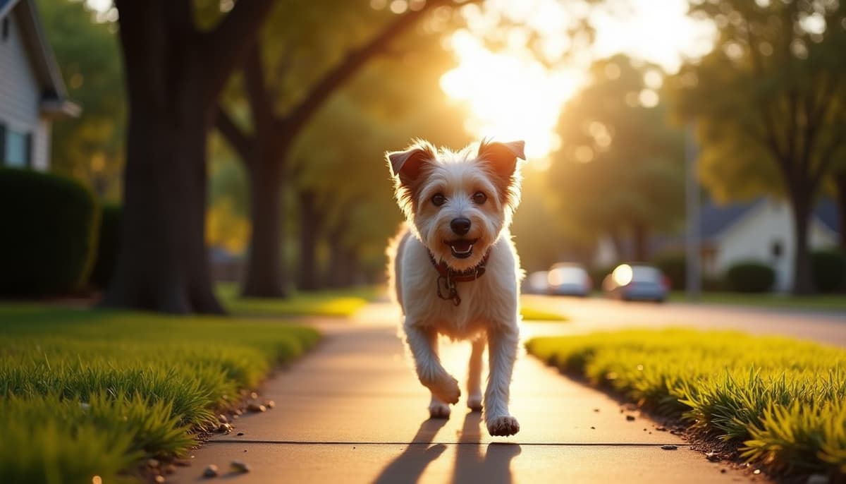 A dog on a walk — Dog Stem Cell Therapy Cost in Shreveport, LA