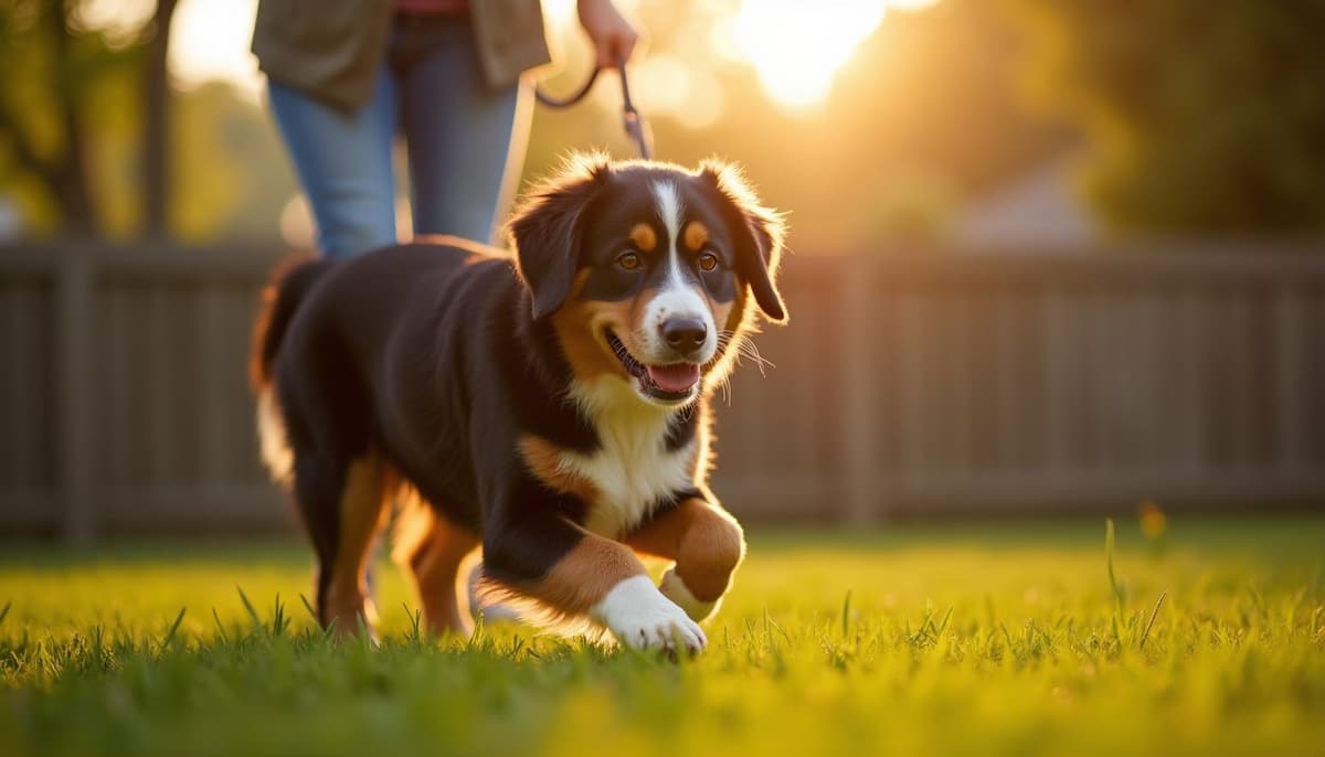 A dog on a walk — Dog Stem Cell Therapy Cost in Topeka, KS