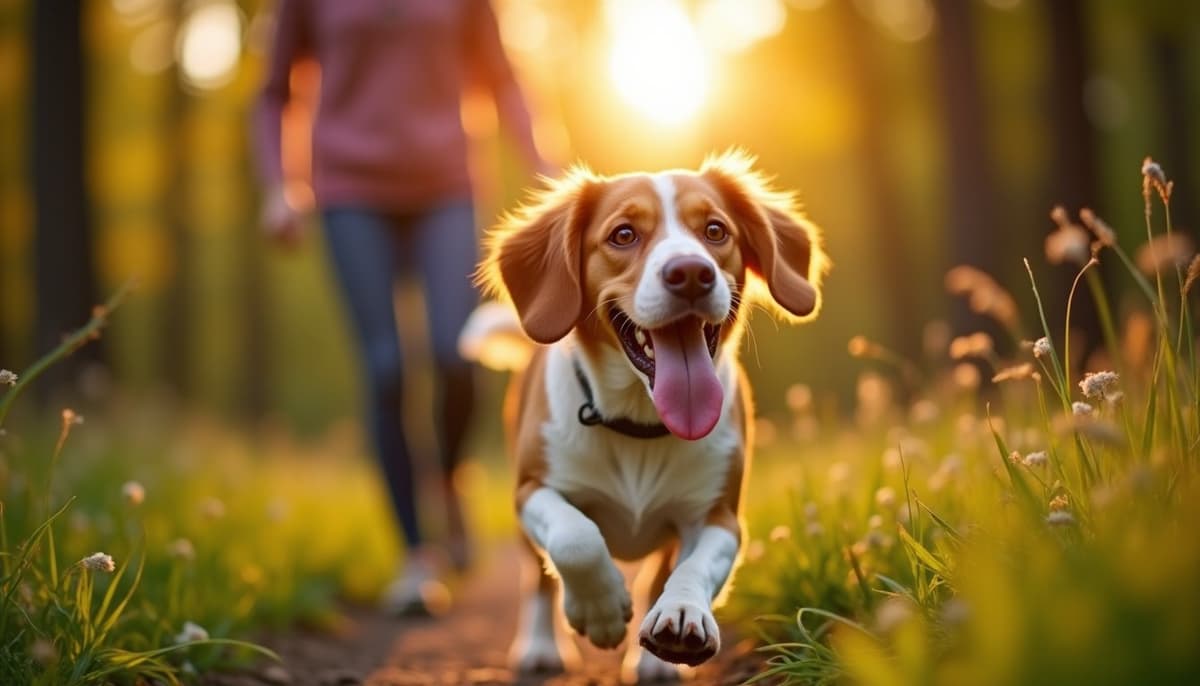 A dog on a walk — Dog Supplements in Ann Arbor, MI