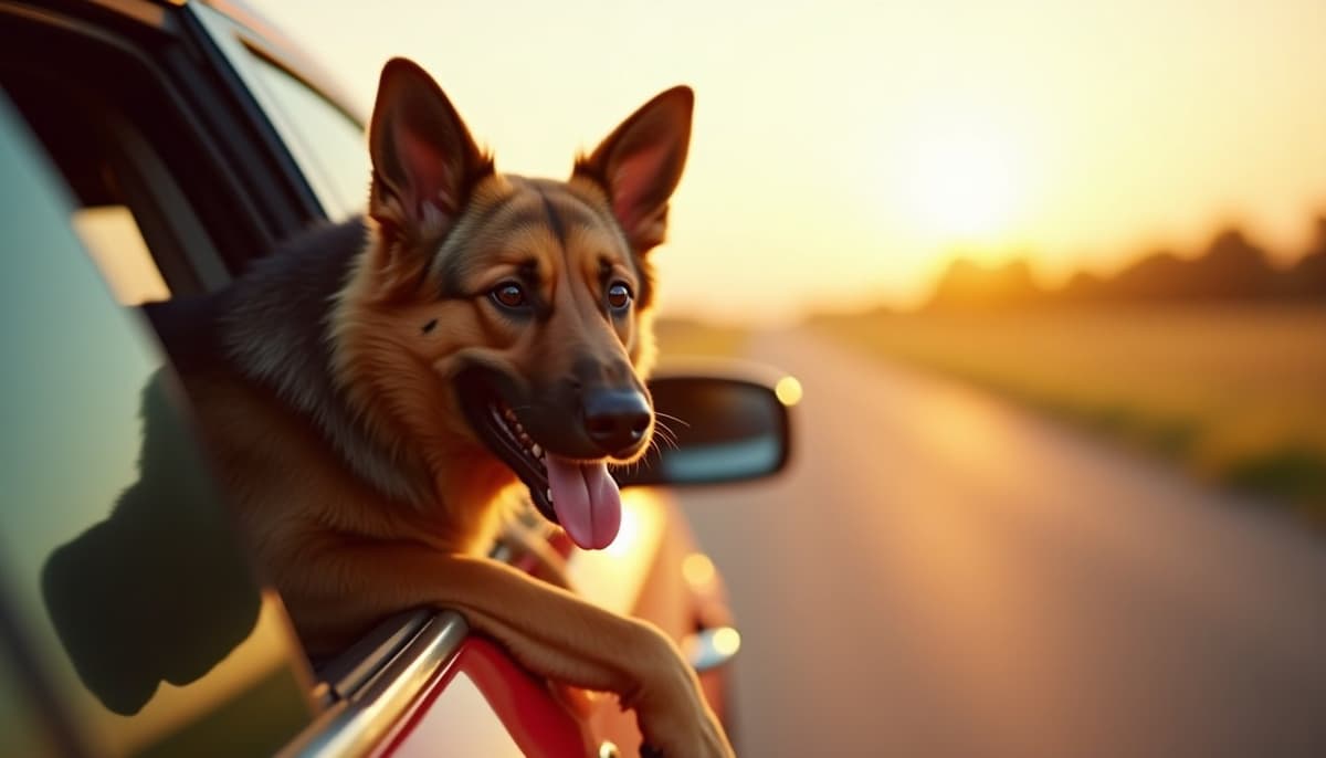 A dog on a walk — Dog Supplements in Evansville, IN