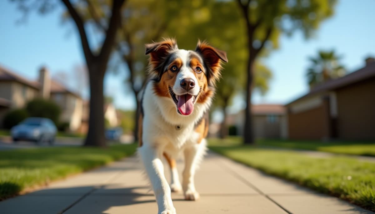 A dog on a walk — Where to Buy Dog Supplements in Fresno, CA