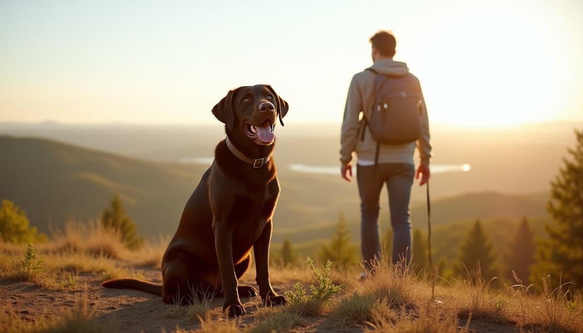A dog on a walk — Dog Supplements in Grand Rapids, MI