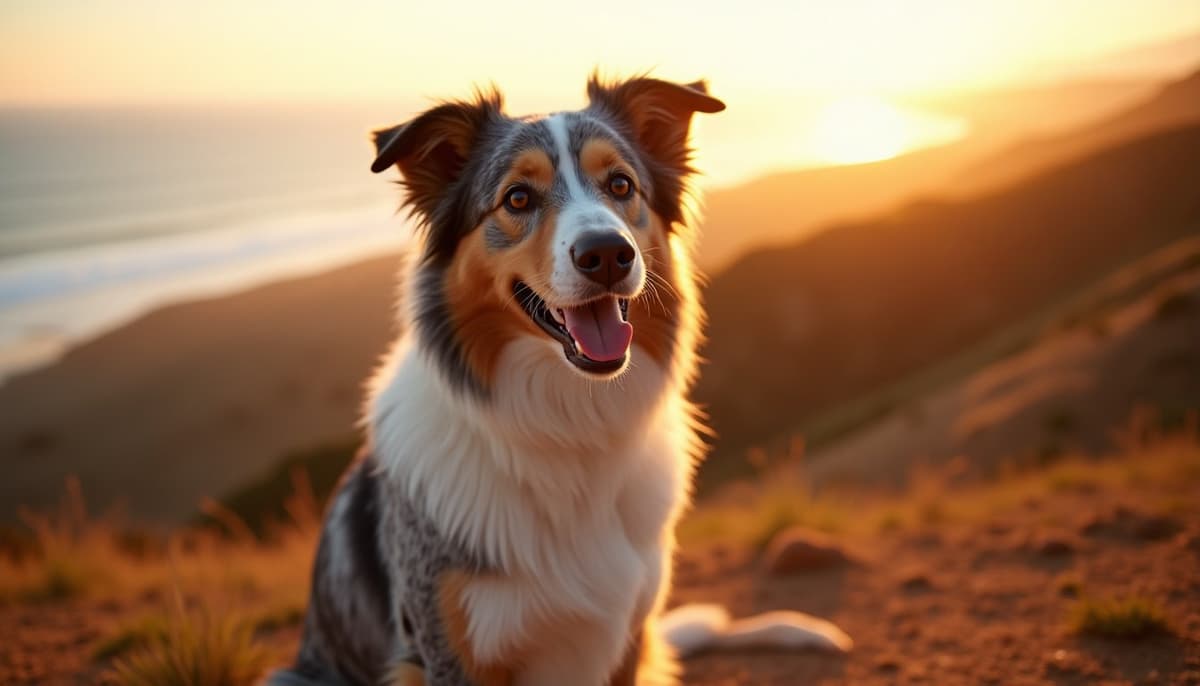 A dog on a walk — Dog Supplements in Huntington Beach, CA