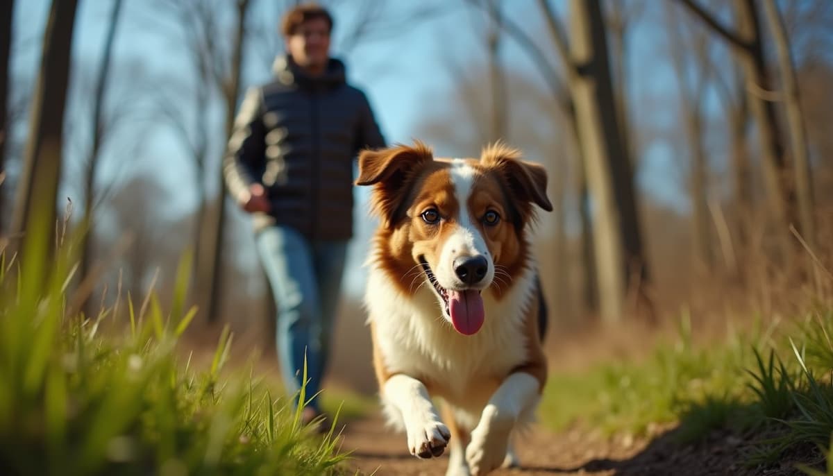 A dog on a walk — Dog Supplements in Jersey City, NJ