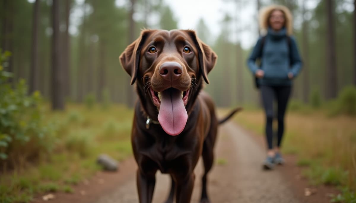 A dog on a walk — Dog Supplements in Lansing, MI