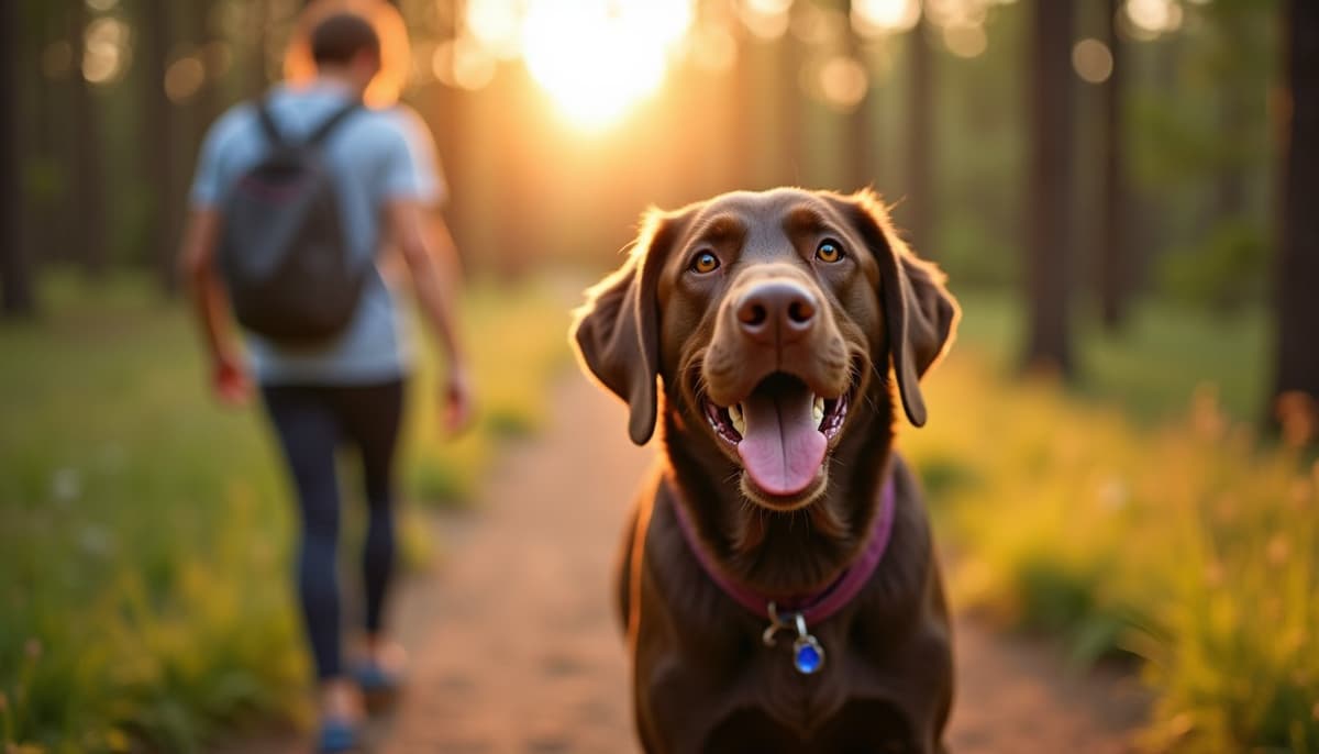 A dog on a walk — Dog Supplements in McKinney, TX