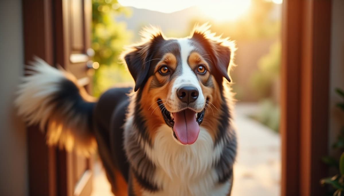 A dog on a walk — Dog Supplements in Palmdale, CA
