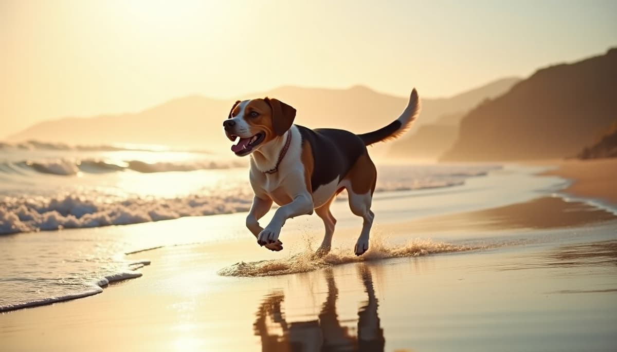 A dog on a walk — Dog Supplements in Santa Clara, CA