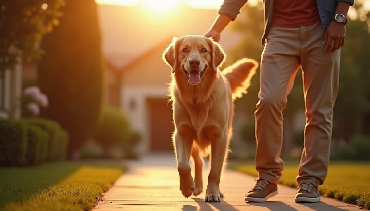 A dog on a walk — Dog Supplements in West Covina, CA