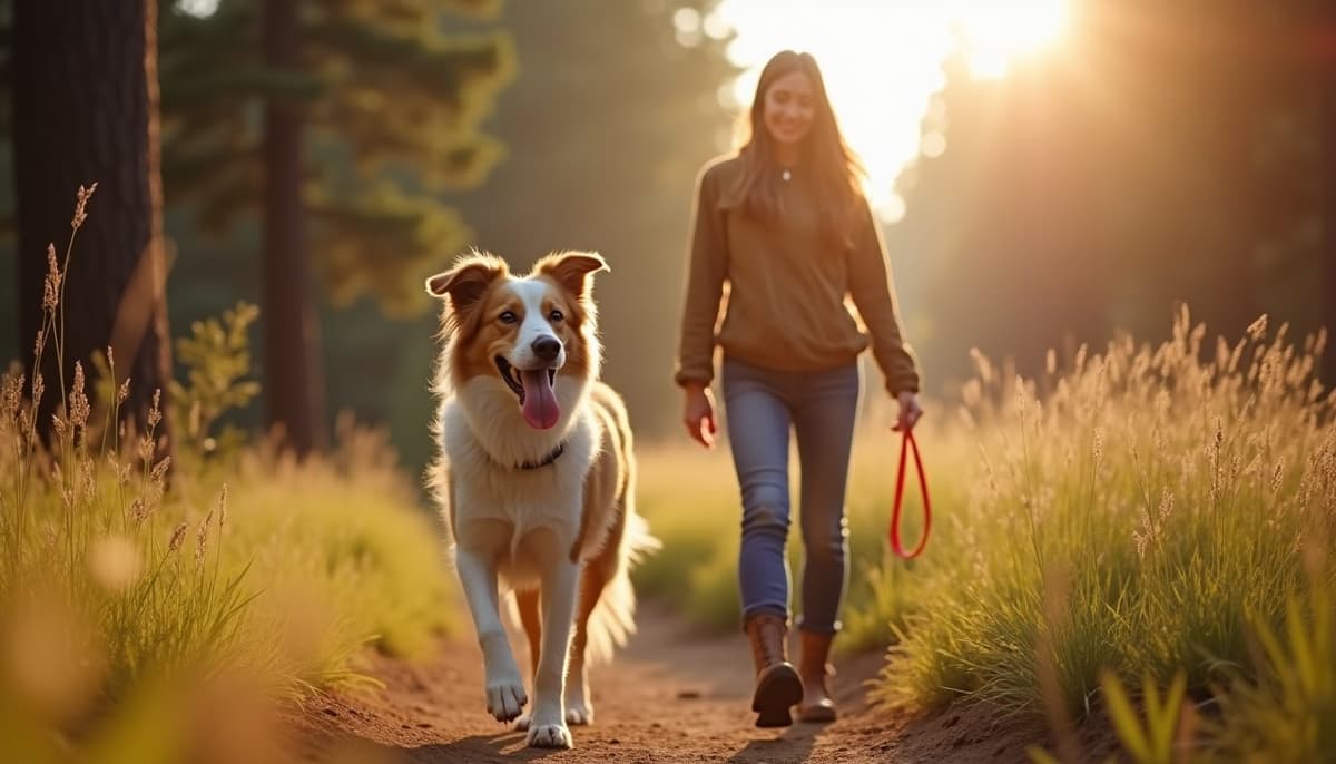 A dog on a walk — Holistic Vet in Bakersfield, CA
