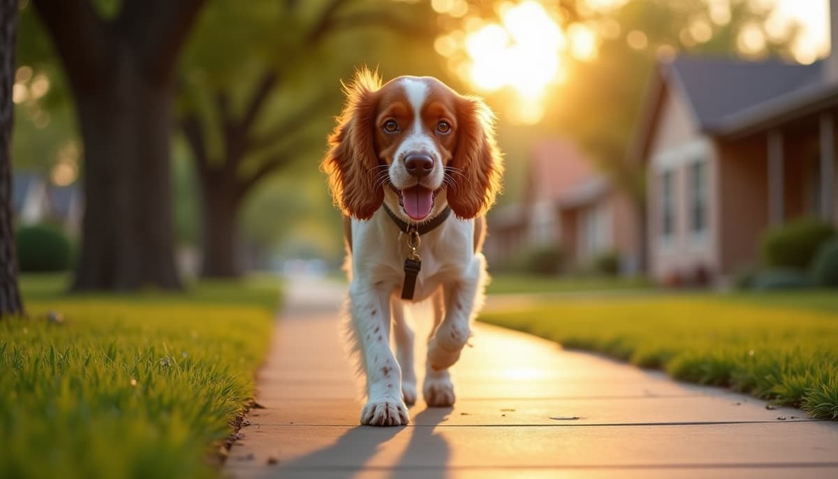 A dog on a walk ā Mobile Vet for Senior Dogs in Amarillo TX