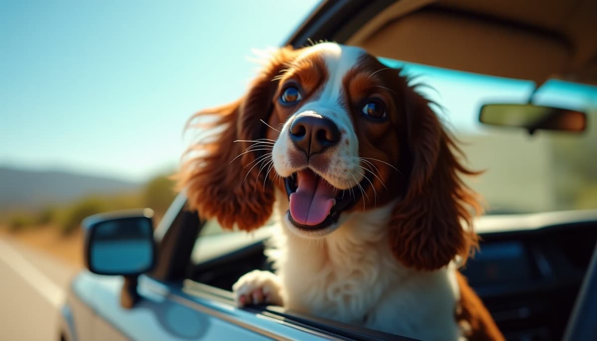 A dog on a walk — Mobile Vet for Senior Dogs in Antioch, CA