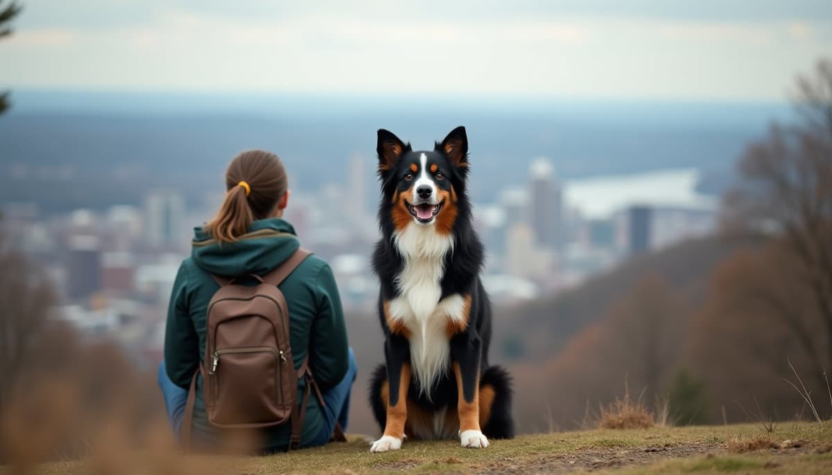 A dog on a walk — Mobile Vet for Senior Dogs in Baltimore, MD