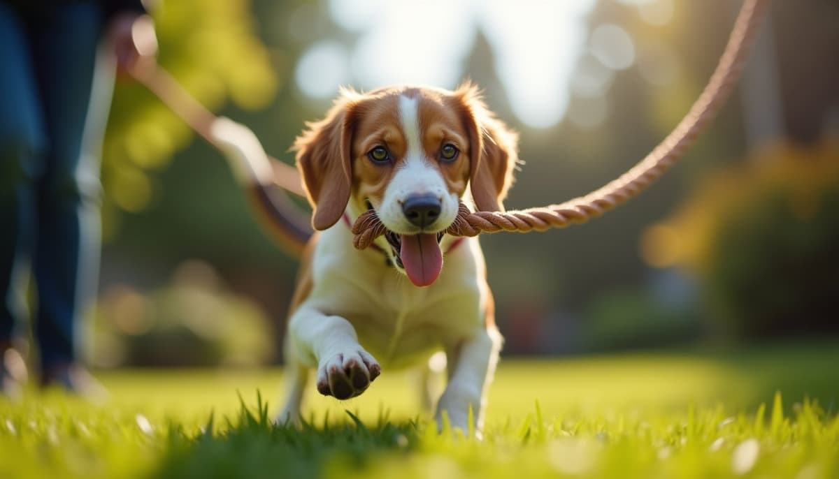 A dog on a walk — Mobile Vet for Senior Dogs in Bellevue, WA
