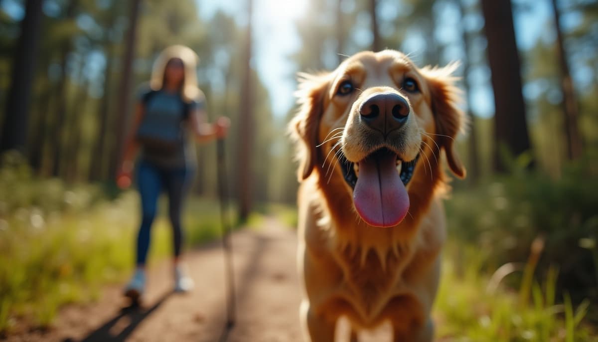 A dog on a walk ā Mobile Vet for Senior Dogs in Carrollton, GA