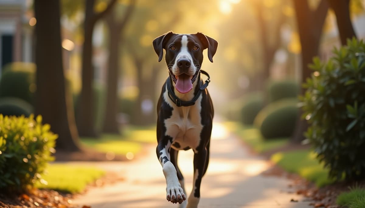 A dog on a walk ā Mobile Vet for Senior Dogs in Charleston SC