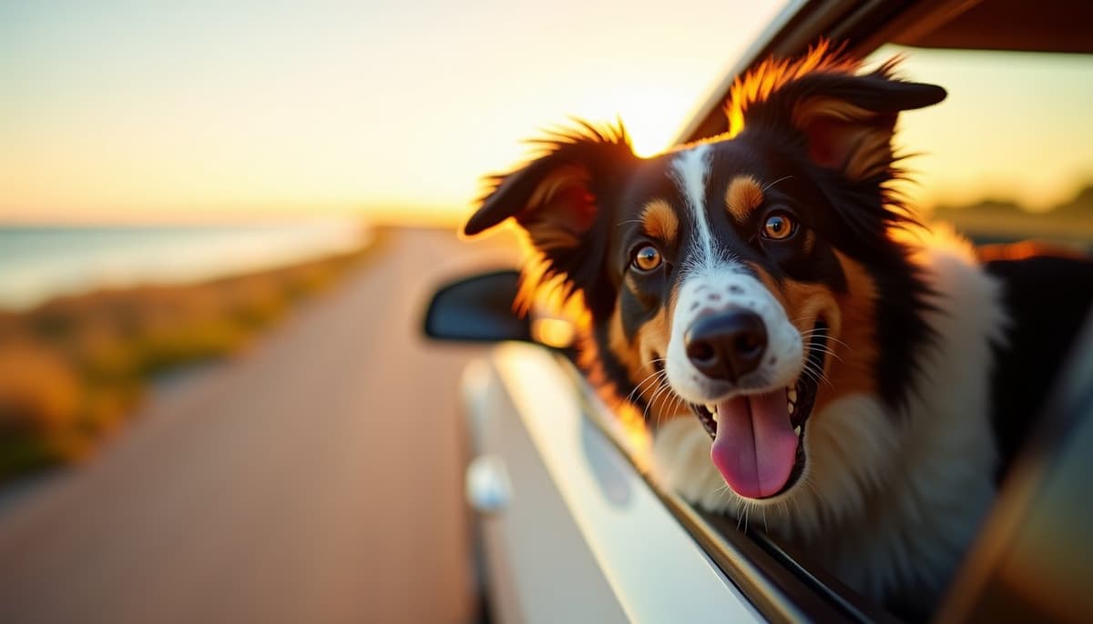 A dog on a walk — Mobile Vet for Senior Dogs in Clearwater FL