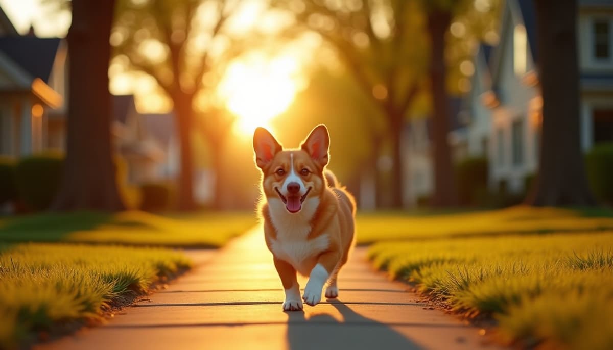 A dog on a walk — Mobile Vet for Senior Dogs in Columbus, OH