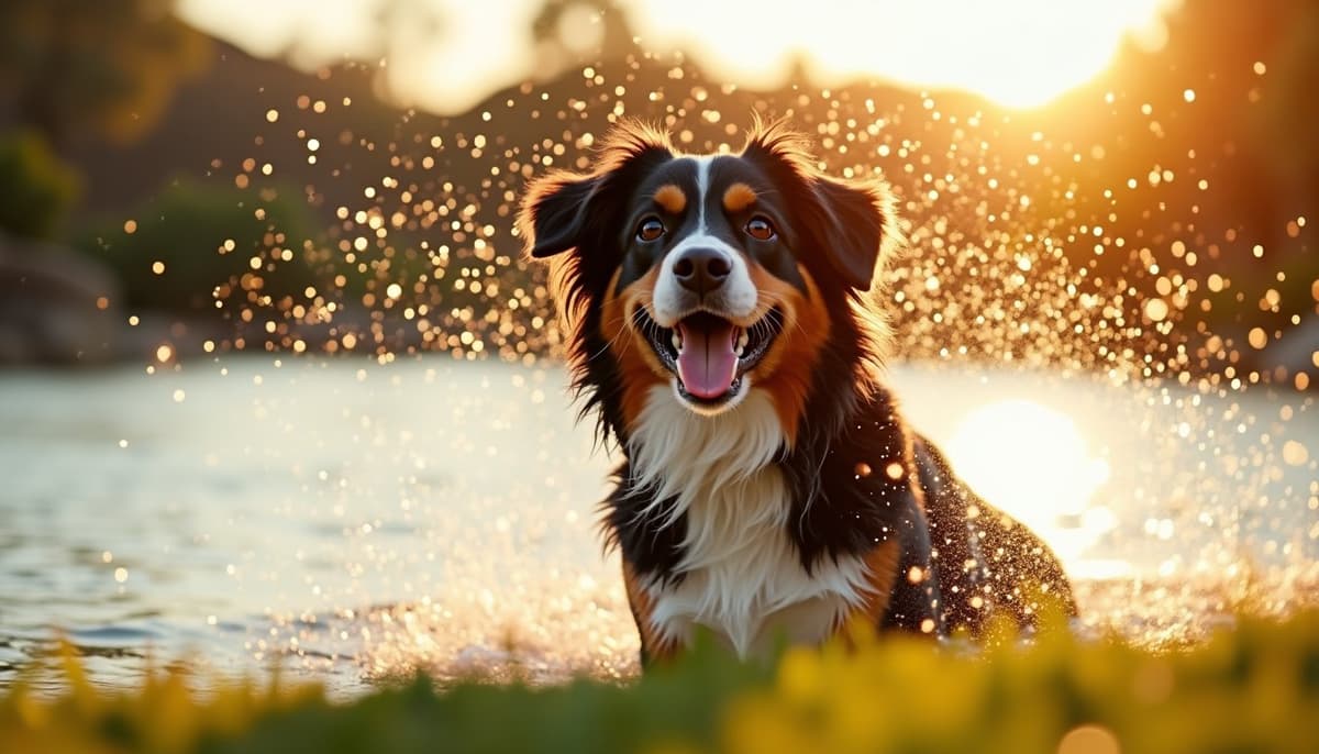A dog on a walk — Mobile Vet for Senior Dogs in Costa Mesa, CA